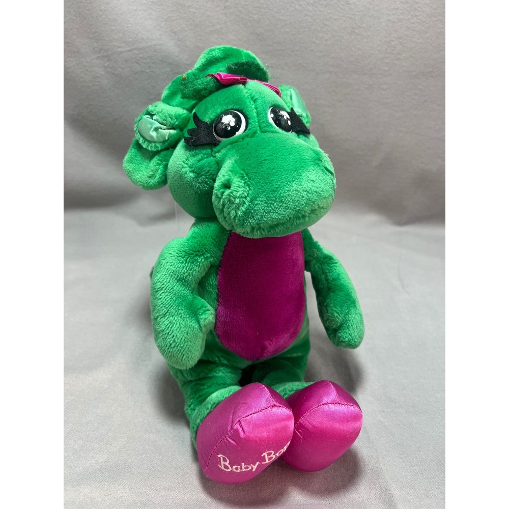 Barney & Friends Baby Bop Plush VTG 90s Kidcore Triceratops Stuffed Animal‎ 14"
